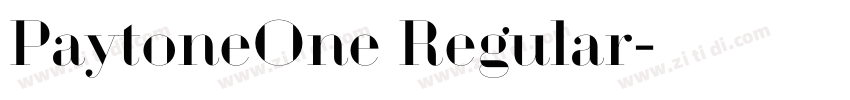 PaytoneOne Regular字体转换 PaytoneOne Regular字体转换